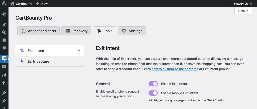 Exit Intent technology › CartBounty - Save and recover abandoned carts ...