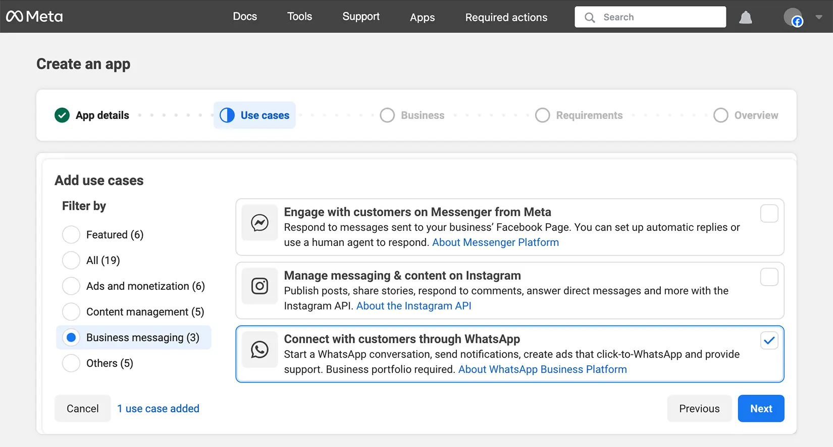 Meta app creation process for WhatsApp Meta app creation process for WhatsApp